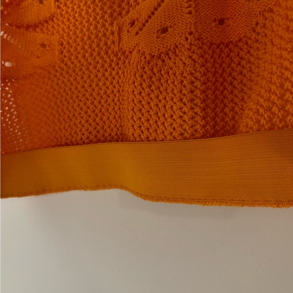 Orange Knit Crop Top Plus Size - Picture 4 of 5